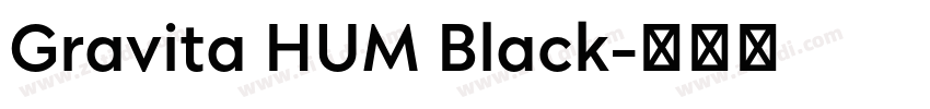 Gravita HUM Black字体转换